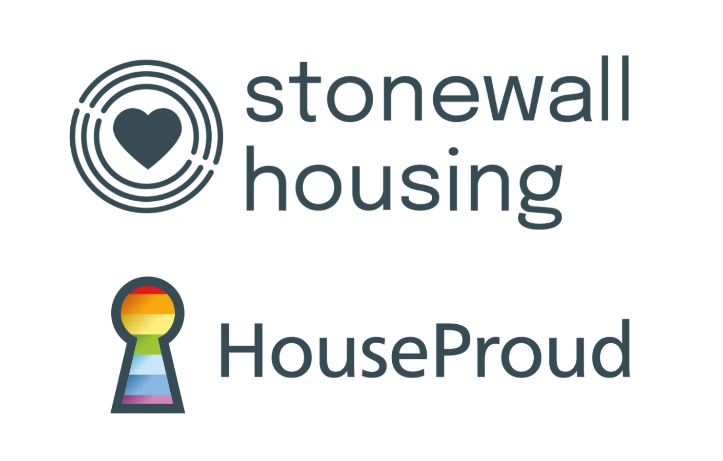 stonewall housing and houseproud logos
